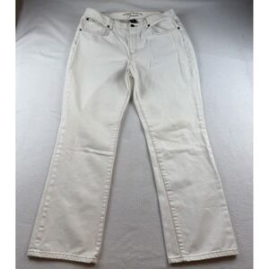Lauren Jeans Co White 5 Pocket Classic Straight Jeans Womens Size 12